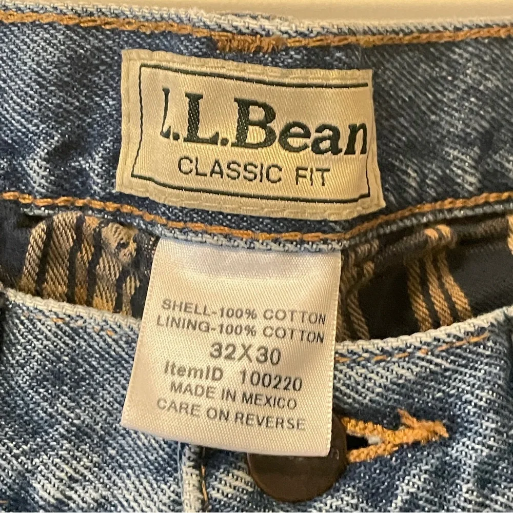 LL Bean Men's Double L Jeans Classic  Fit Flannel-Lined 32x30 workwear cabincore